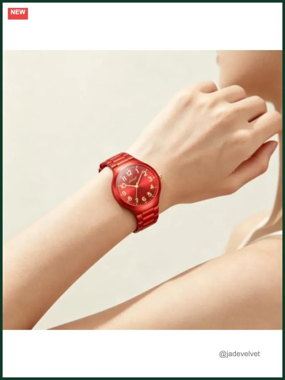 Letoff Women's Watch Gold Arabic Numerals Interchangeable Metal Strap Water